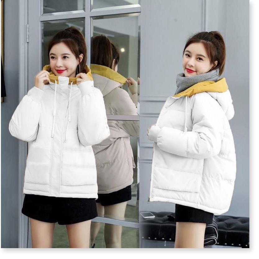 ÁO KHOÁC PHAO NỮ 3 LỚP NÓN THÊU CỰC ẤM CHO MÙA ĐÔNG KME FASHION