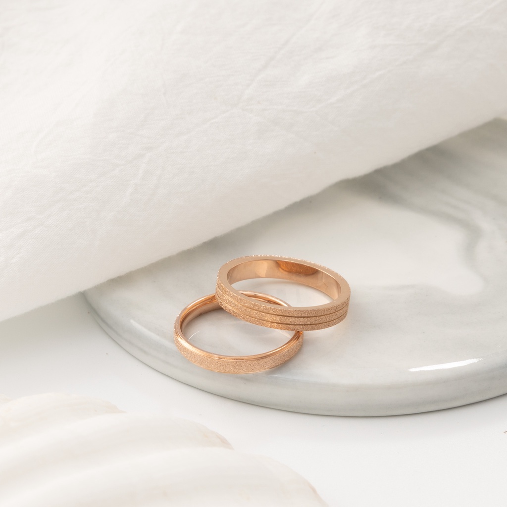 Nhẫn CDE Double Milgrain Ring Rose Gold CDE0811MN