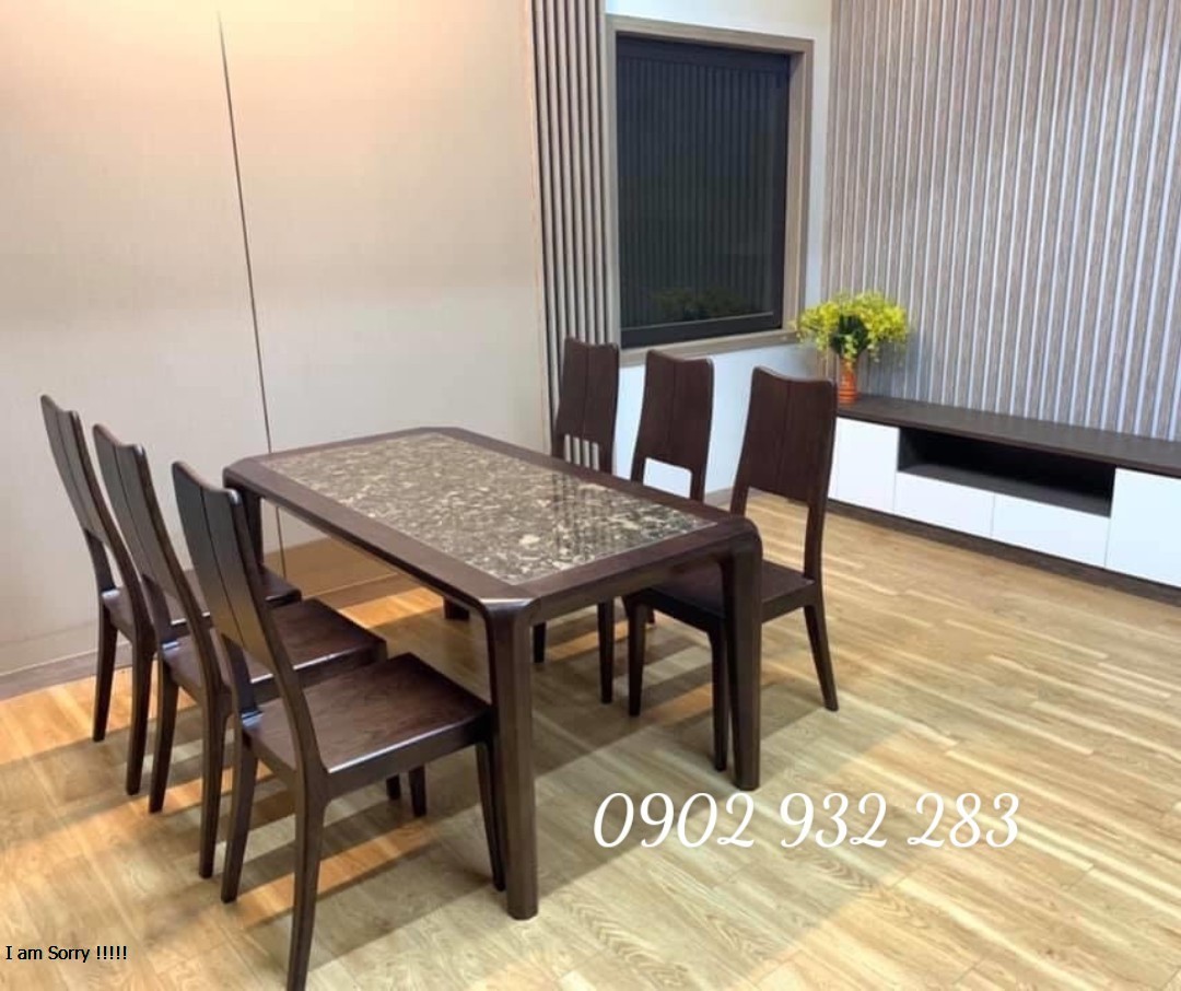 Bộ bàn ghế phòng bếp ,bàn mặt đá gỗ sồi BA02 - Đồ Gỗ Mạnh Hùng