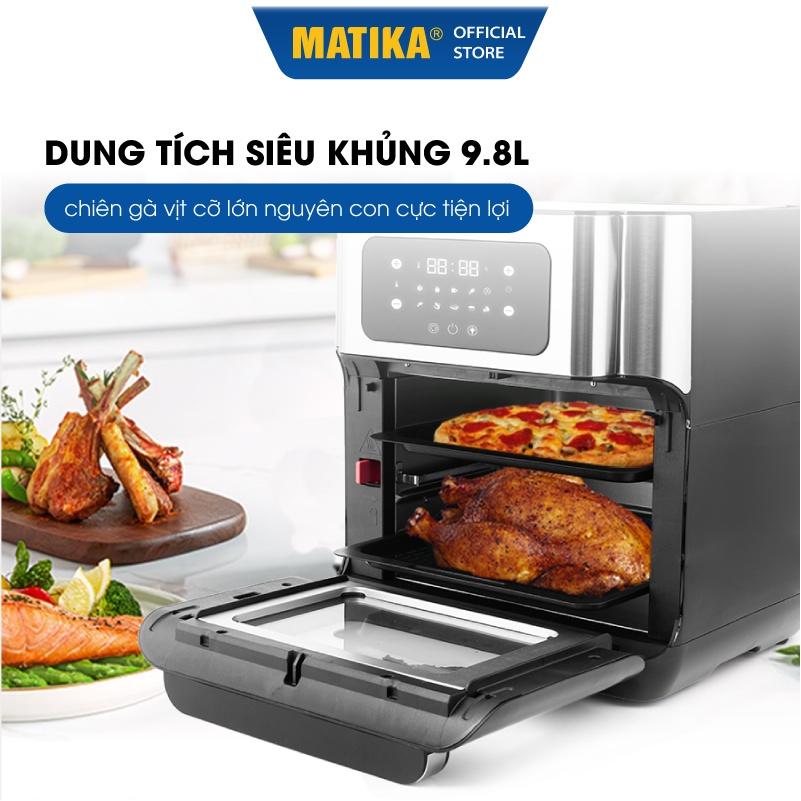 Nồi Chiên Không Dầu MATIKA 12L 1500W MTK-9312 - Hàng Chính Hãng