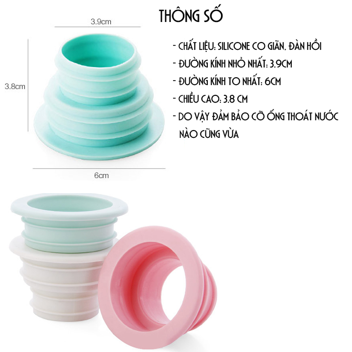 Phụ kiện Silicone chống mùi hôi vi khuẩn trào ngược lên cho máy giặt - Màu ngẫu nhiên