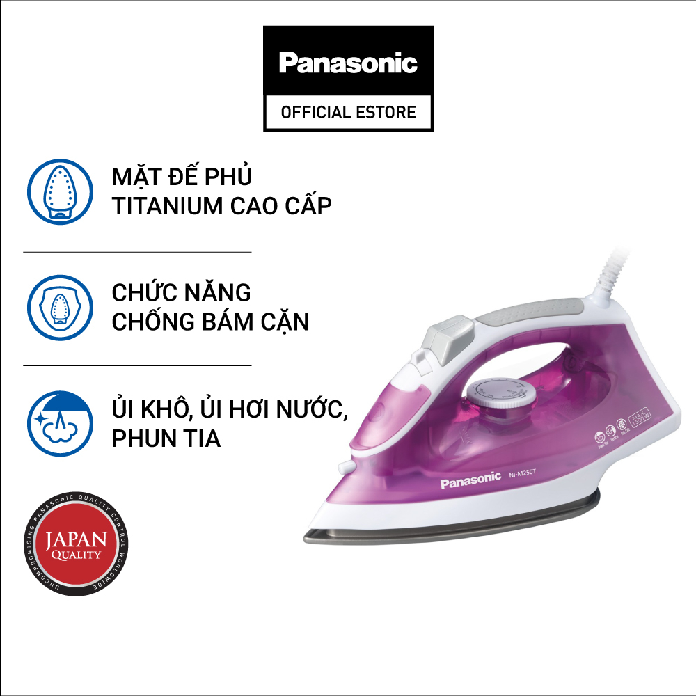 Bàn ủi hơi nước Panasonic NI-M250TPRA - Hàng Chính Hãng - Hồng