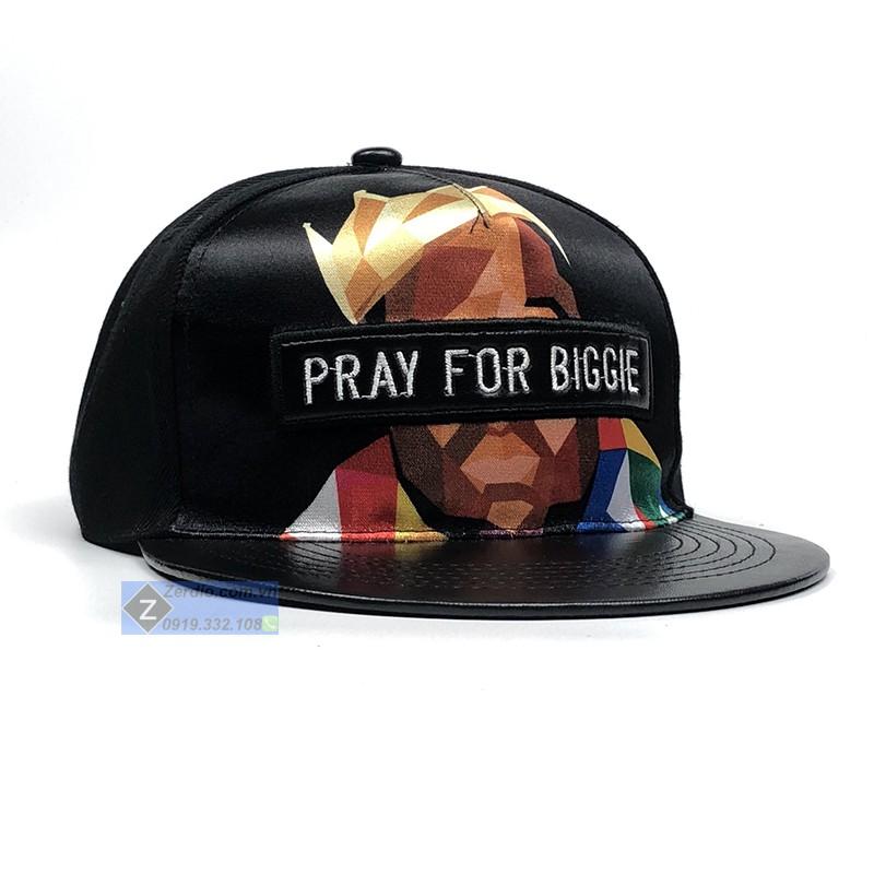 Mũ Nam Snapback PRAY FOR BIGGE mã SN67 màu đen phong cách hiphop cá tính