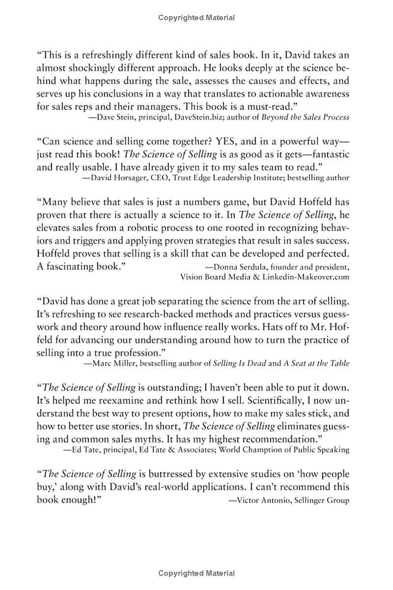 The Science Of Selling