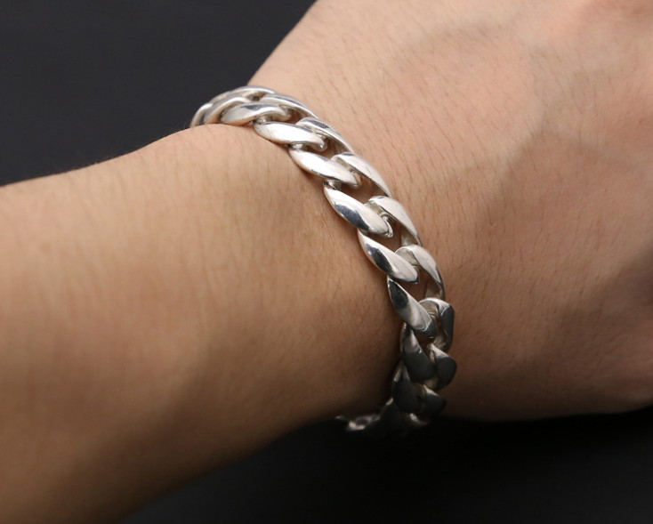 Lắc tay nam bạc thái 925 cao cấp - hlac011 -  21 x 13 mm