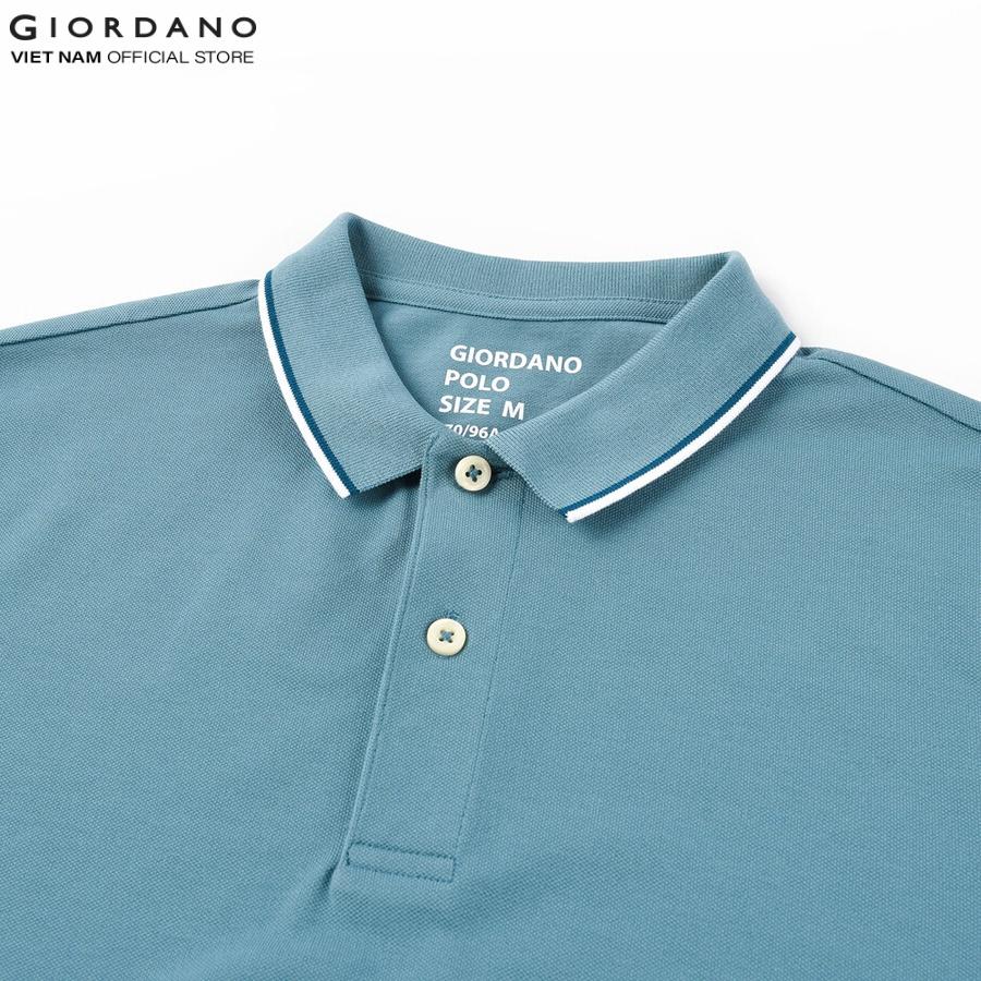 Áo Thun Trơn Ngắn Tay Có Cổ Nam Giordano Polo 01011018