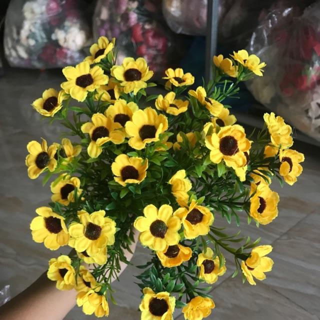 Combo 10 Chùm hoa điểm hoa cúc 21 bông - Cây hoa giả