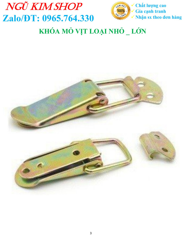 KHÓA MỎ VỊT LOẠI NHỎ _ LỚN