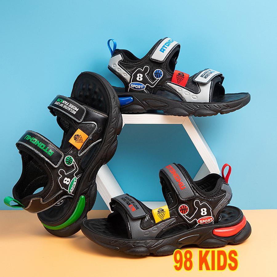 Sandal bé trai đi học đi chơi phong cách da mềm siêu nhẹ chống trượt