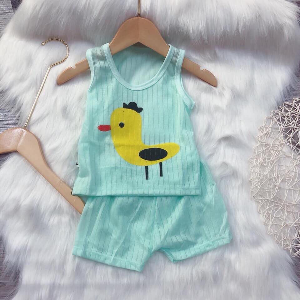 Bộ cotton giấy ba lỗ cho bé 3-15kg, hàng loại 1