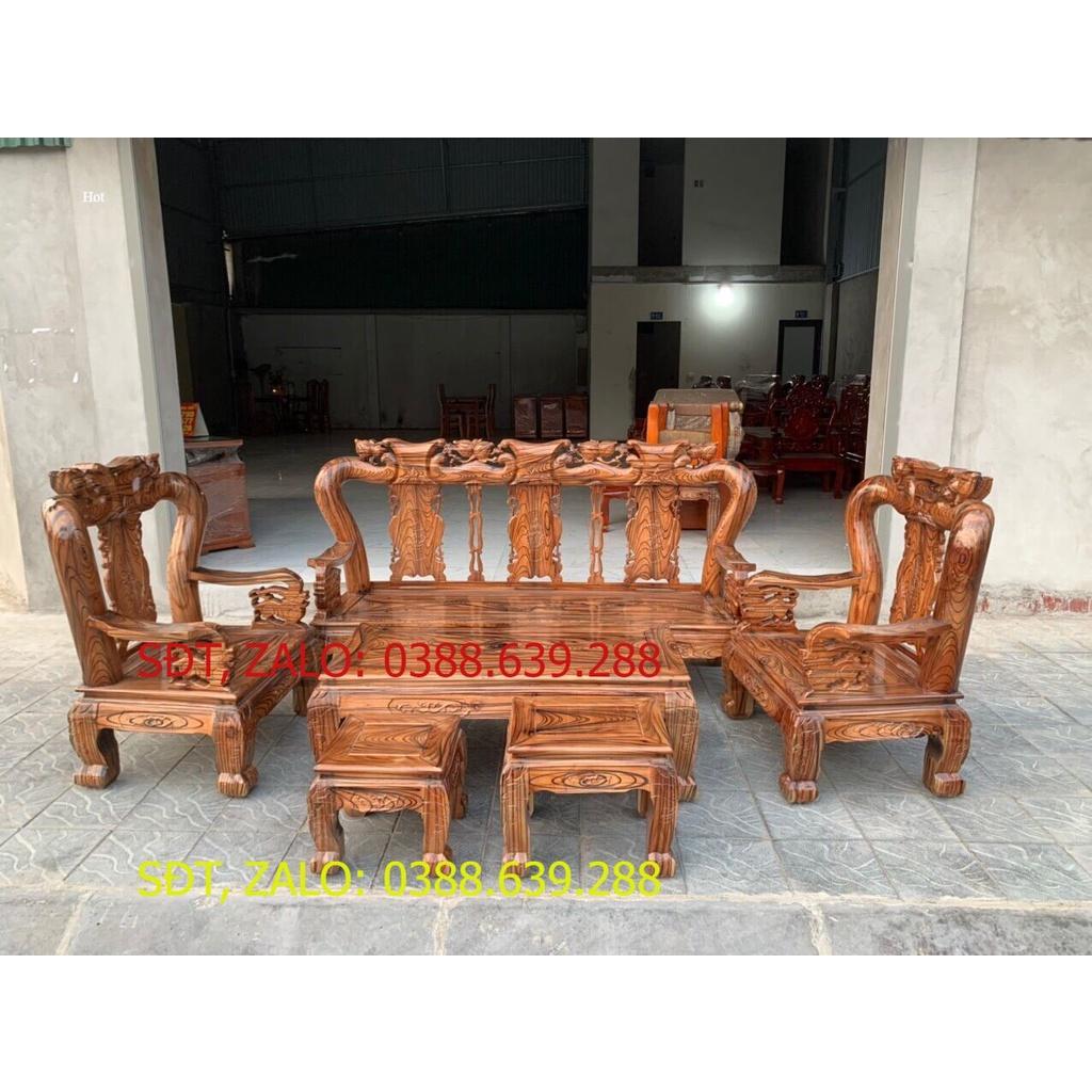 Bộ bàn ghế phòng khách gỗ tràm cột 10