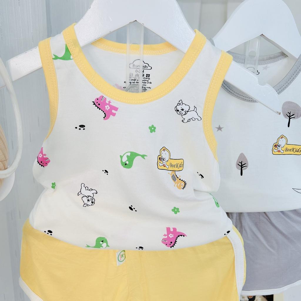 Bộ Ba Lỗ Cao Cấp Vải Thun Lạnh Cho Bé Sơ Sinh Từ 3-11kg, Vải Mềm - Đẹp - Thông Thoáng Thấm Hút Mồ Hôi Tốt -