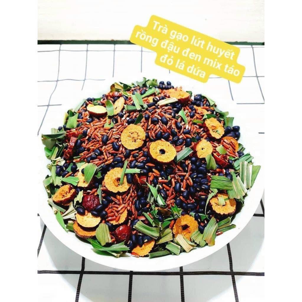 Trà Gạo Lứt Táo Đỏ Huyết Rồng túi 1kg Mát gan giải độc, thanh lọc cơ thể…