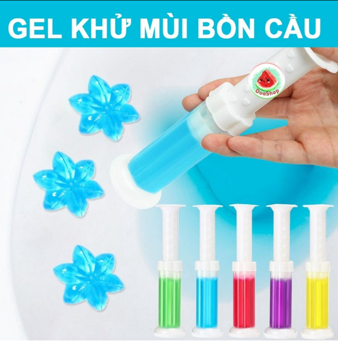 Gel thơm khử trùng bồn cầu - gel khử mùi bồn cầu dạng thạch hình bông hoa