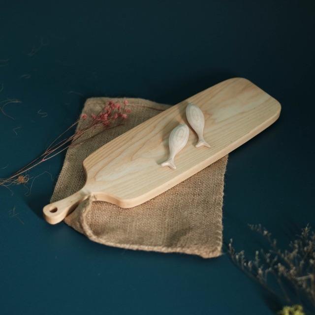 Thớt gỗ mặt dài - thớt gỗ tay nắm 40x12cm