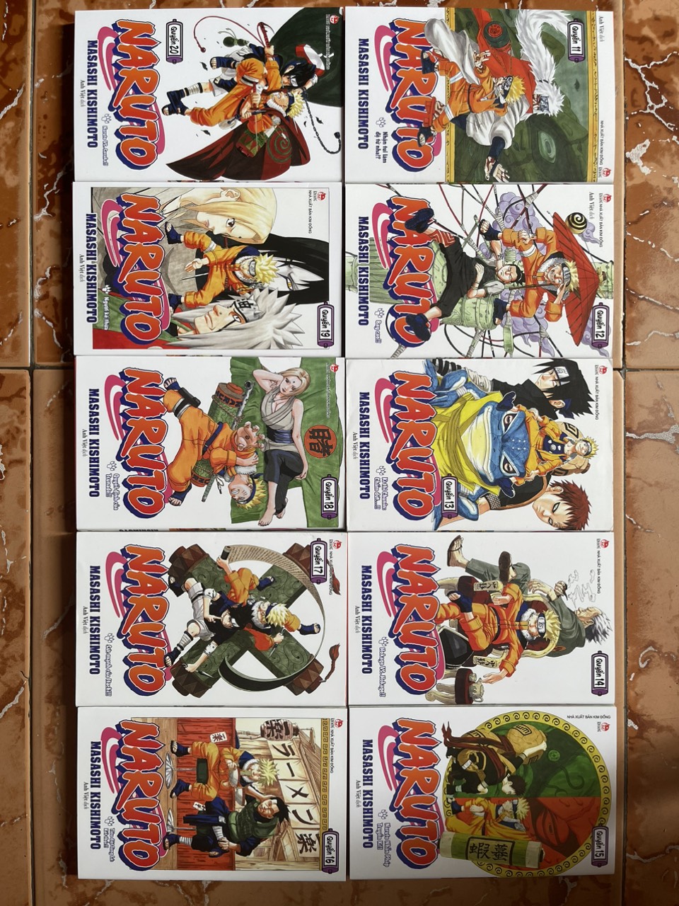 Hình ảnh Combo 10 cuốn Manga Naruto - Uzumaki Naruto (Tập 11 -20 ) Tặng Kèm Sổ tay xương rồng
