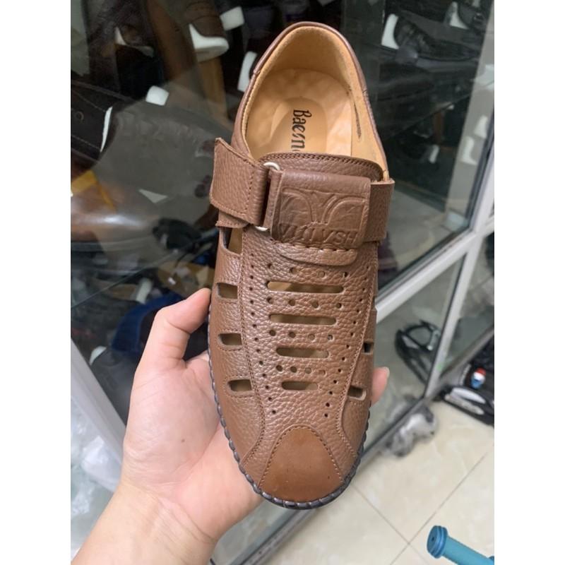 Giầy rọ nam, giầy hè nam đục lỗ Tomshoes da bò thật 100%