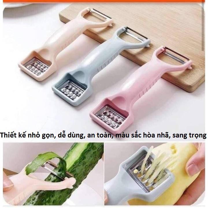 Dụng cụ nạo gọt vỏ rau củ quả, bào, thái sợi đa năng 2in1 tiện dụng, đa năng, hàng Thái Lan