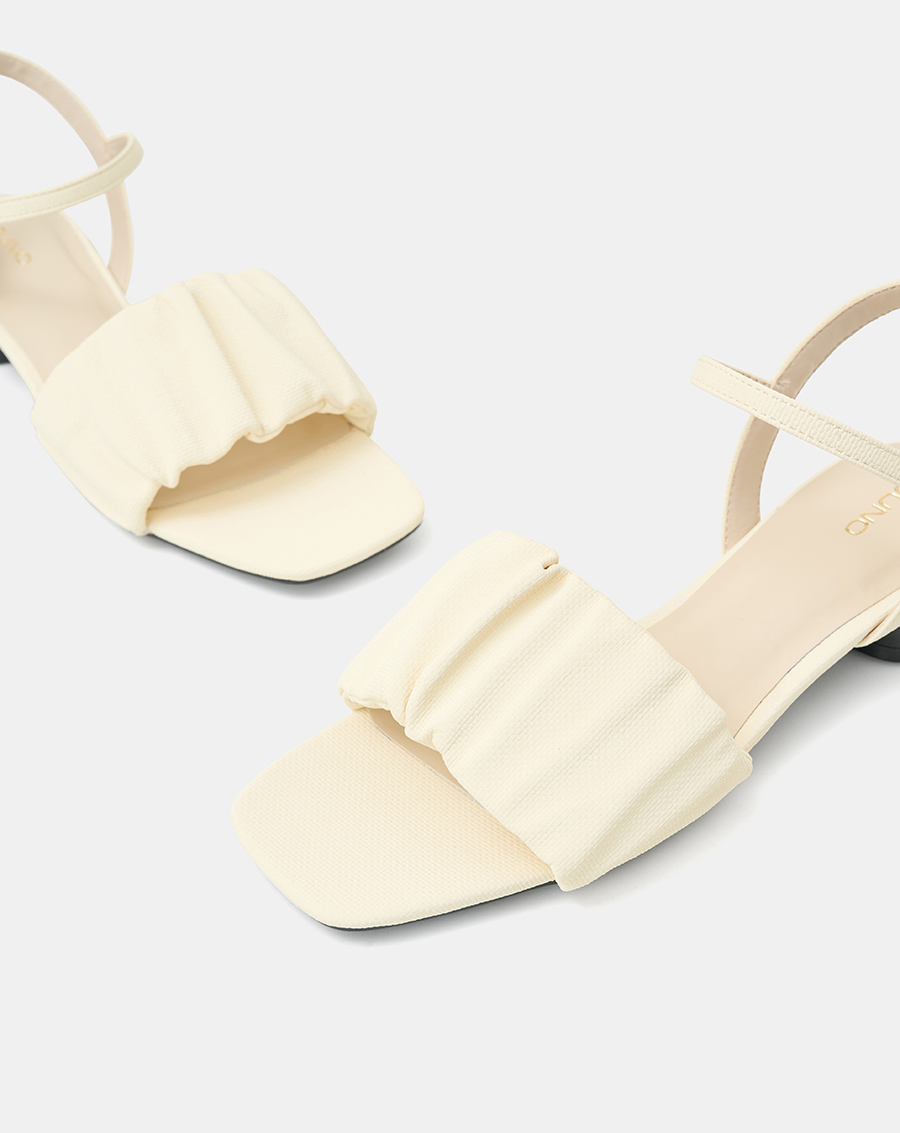 Giày Sandal Nữ 3cm Thời Trang JUNO Quai Ngang Bèo Nhún SD03070