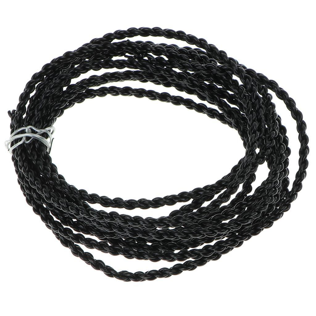 2x7N Braided OCC Copper Wire DIY HiFi Audio Upgrade Cable for Earphone Black