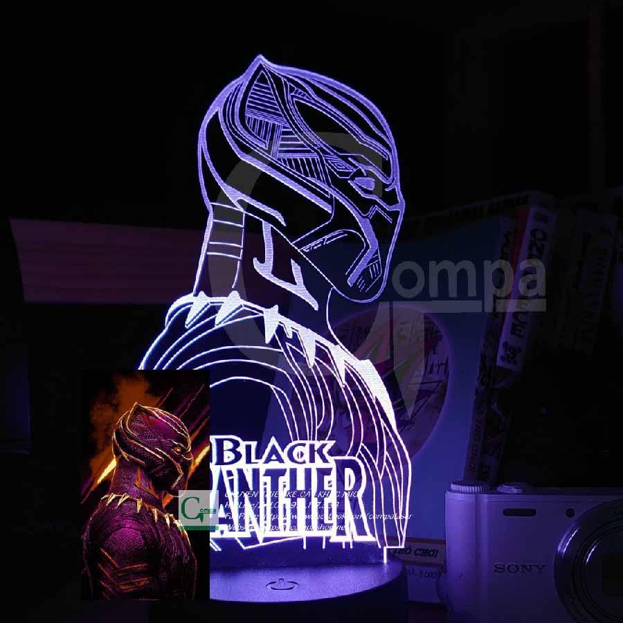 Đèn Ngủ Siêu Anh Hùng Marvel Black Panther, quà tặng sinh nhật độc đáo