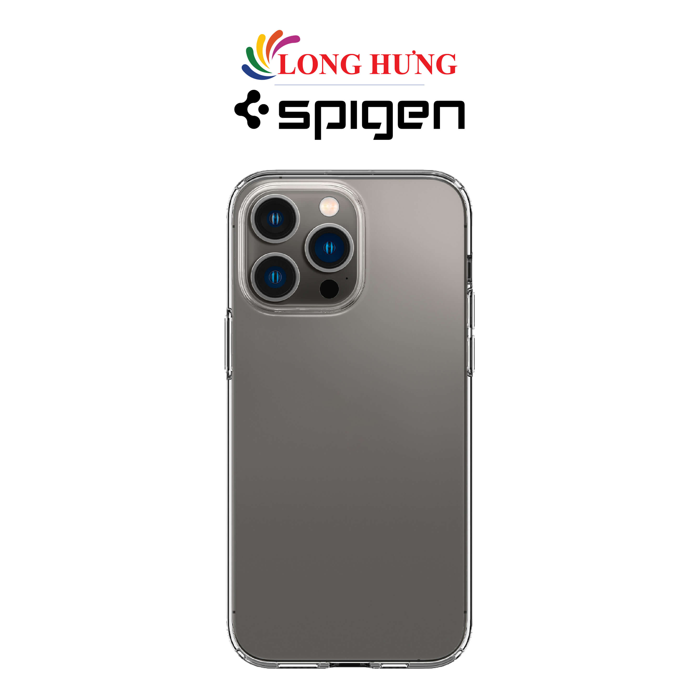 Ốp lưng chống sốc hỗ trợ sạc không dây Spigen Liquid Crystal iP 14 Pro Max/14 Pro/14 Plus/14 - Hàng chính hãng