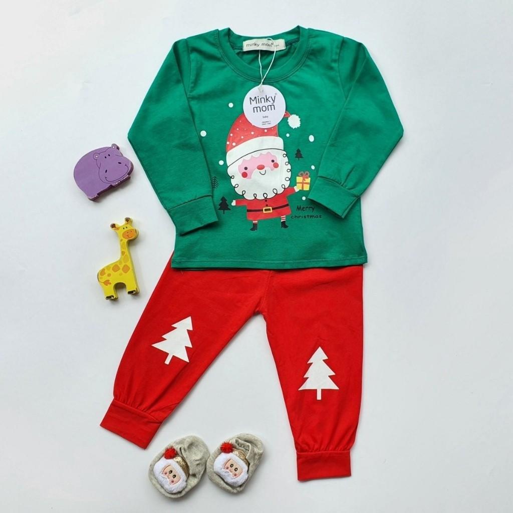 Đồ Giáng Sinh Cho Bé Bộ NOEL Minky Mom Cho Bé Trai Bé Gái Chất Cotton 100% dày dặn và giử ấm tốt cho bé