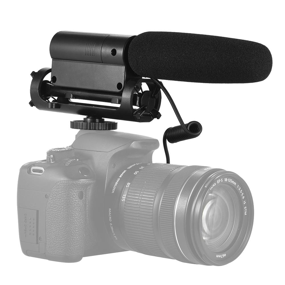 Máy Ghi âm Condenser Microphone Chụp ảnh Phỏng vấn Cardioid Hướng Video Microphone cho Canon Nikon Sony DSLR