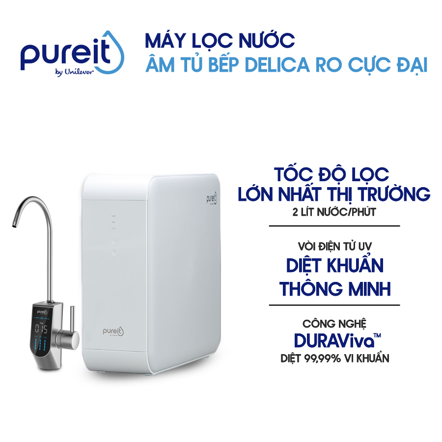 Máy lọc nước Pureit Delica Âm tủ bếp RO 18,000L UR5840 ,Hàng chính hãng