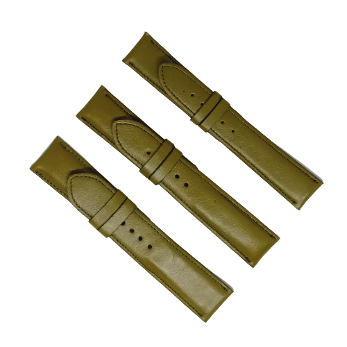HJ8137-38-39 - Dây đồng hồ Huy Hoàng da bò size 22, 24, 26 màu rêu, xám, xanh da