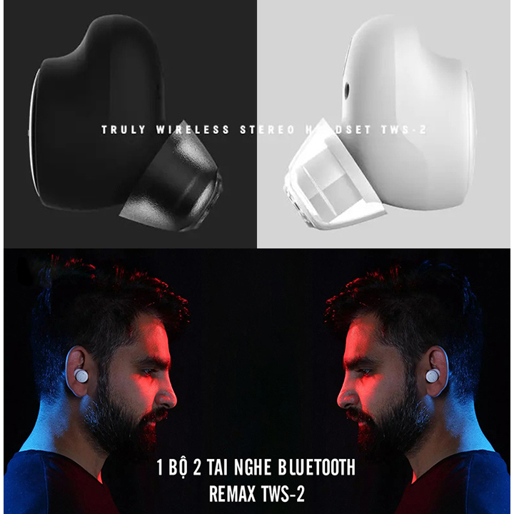 Tai nghe Bluetooth True Wireless Remax Earbuds TWS-2S - TWS-2S - Hàng nhập khẩu