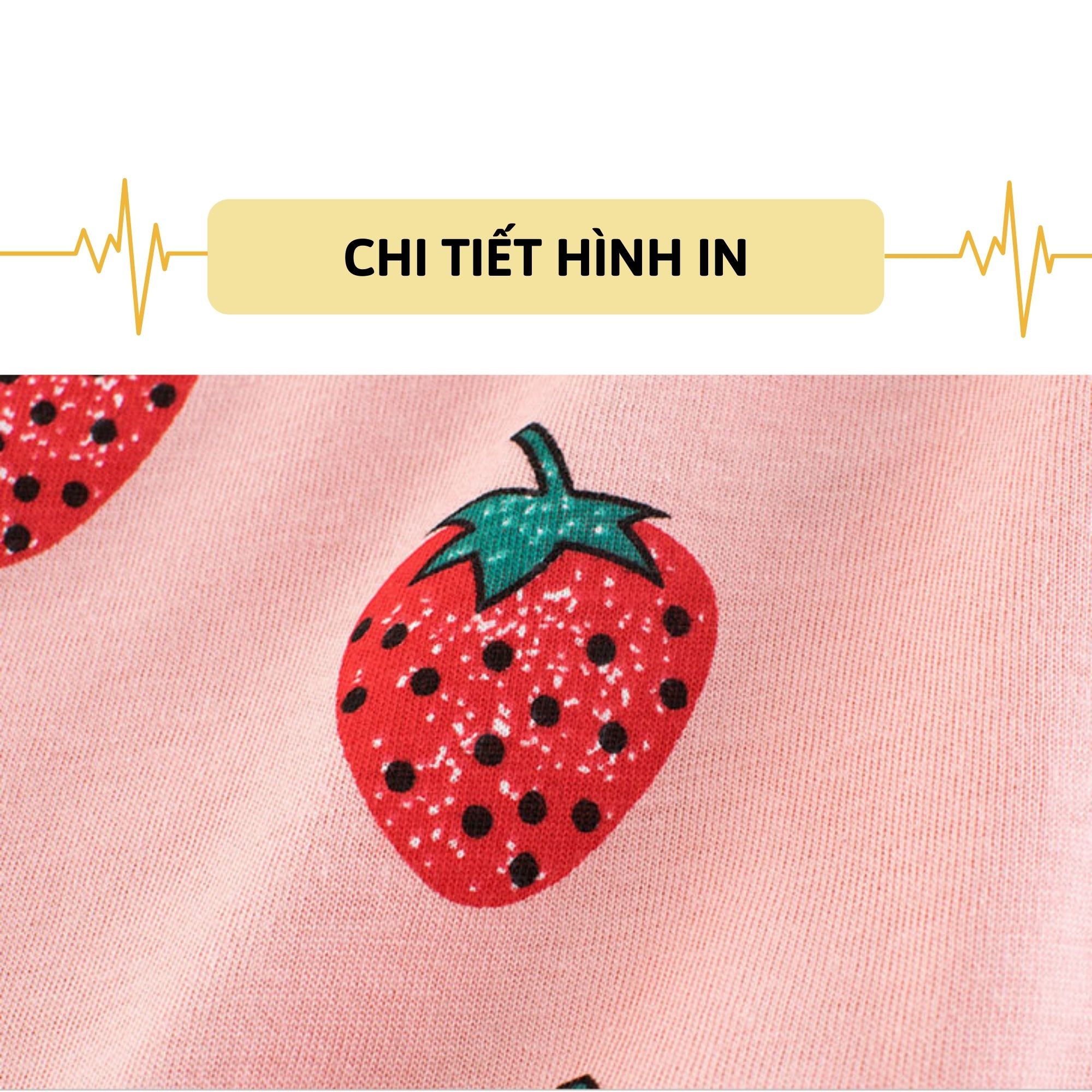 Áo thun bé gái 27Home áo cộc cho bé STRAWBERRY - S1010