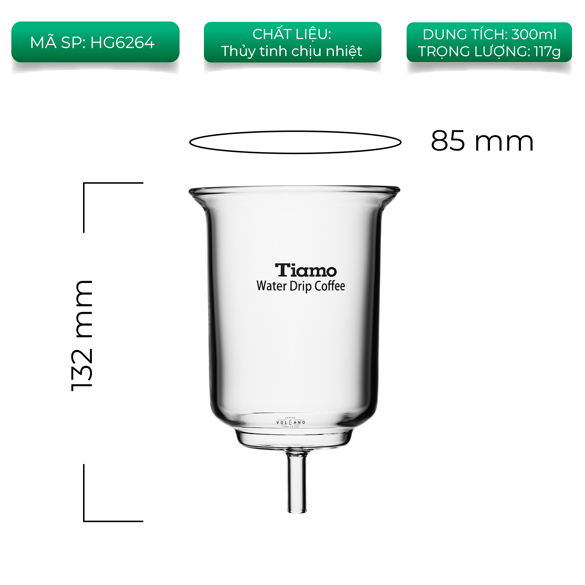 Phễu giữa của tháp Cold Drip Tiamo HG2713