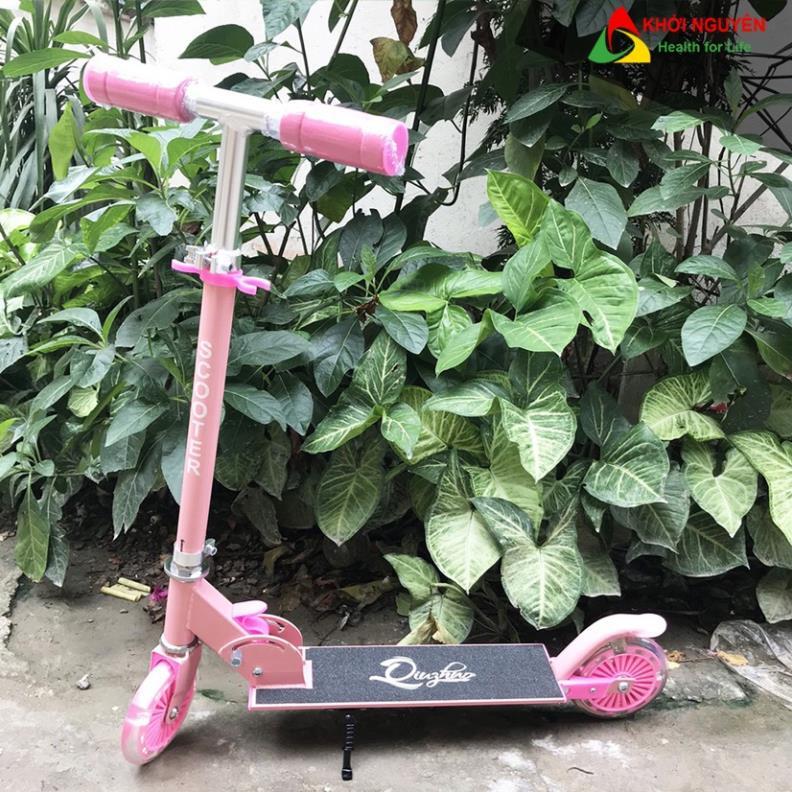 Xe scooter hàng đẹp có đèn led và chân trống tiện lợi, chịu tải đến 50kg quà tặng sinh nhật và năm mới |KHOINGUYENSPORT