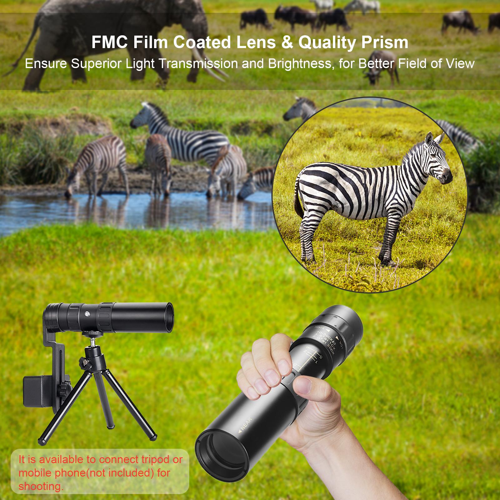 Kính viễn vọng chống thấm nước nhỏ gọn với ống kính FMC BAK4 Dây buộc cho buổi hòa nhạc 10X-300X