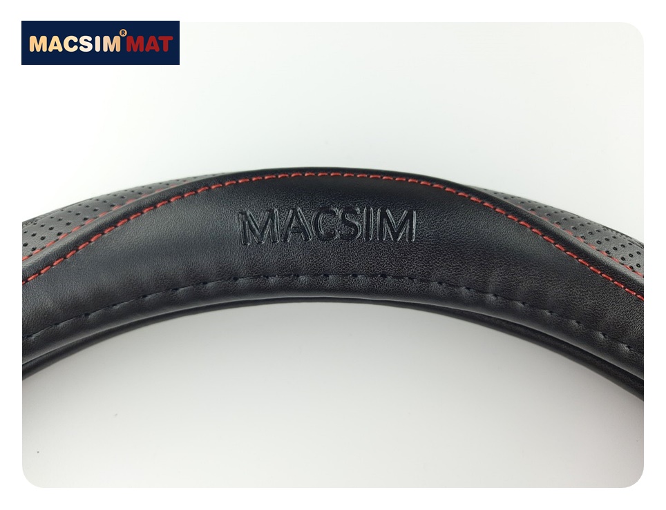 Bọc vô lăng cao cấp Macsim mã L38T mới chất liệu da thật - Khâu tay 100% size M,L phù hợp các loại xe