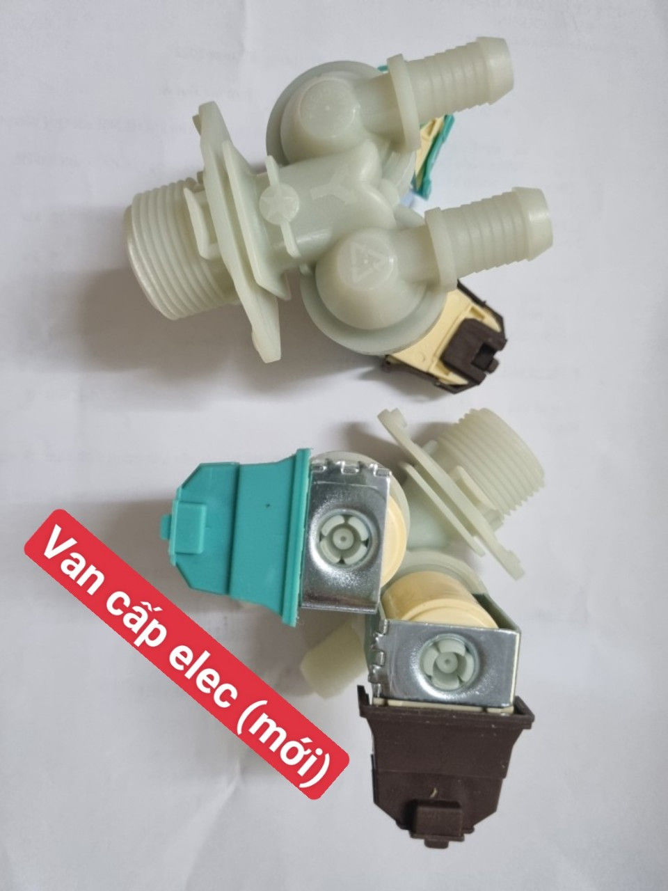 Van cấp đôi Elec - Van điện từ cấp nước máy giặt đôi for ELECTROLUX - Van cấp đơn MG 2 cổng - hai cửa