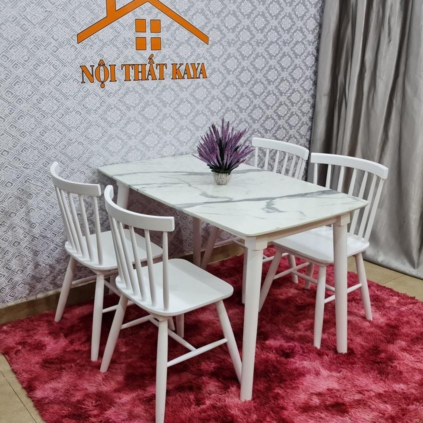 Set Bàn Ăn 4 Ghế Sunny Giả Đá (Tự Nhiên)