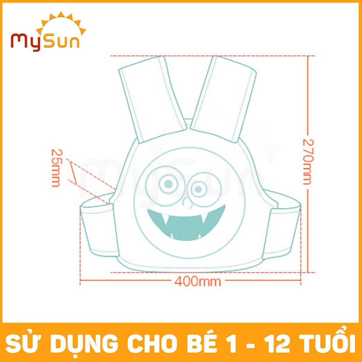 Đai ngồi đi xe máy cho bé 1 2 3 4 5 tuổi an toàn ngồi trước - sau MySun