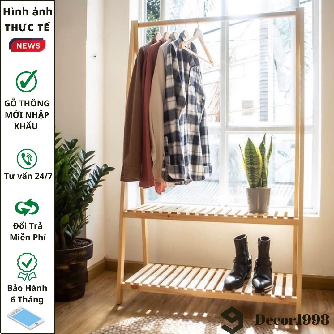 KỆ TREO ĐỒ CHỮ A GỖ THÔNG NHẬP KHẨU (ẢNH TẠI XƯỞNG)
