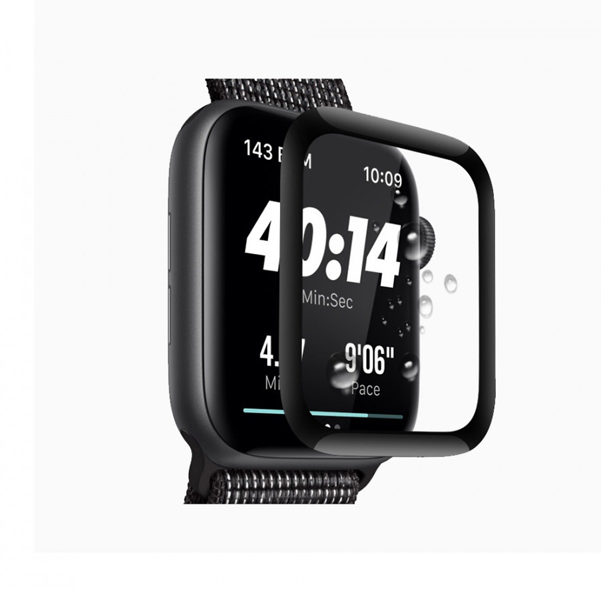 Miếng dán kính cường lực Full 4D cho Apple Watch 38mm hiệu Coteetci - Hàng chính hãng