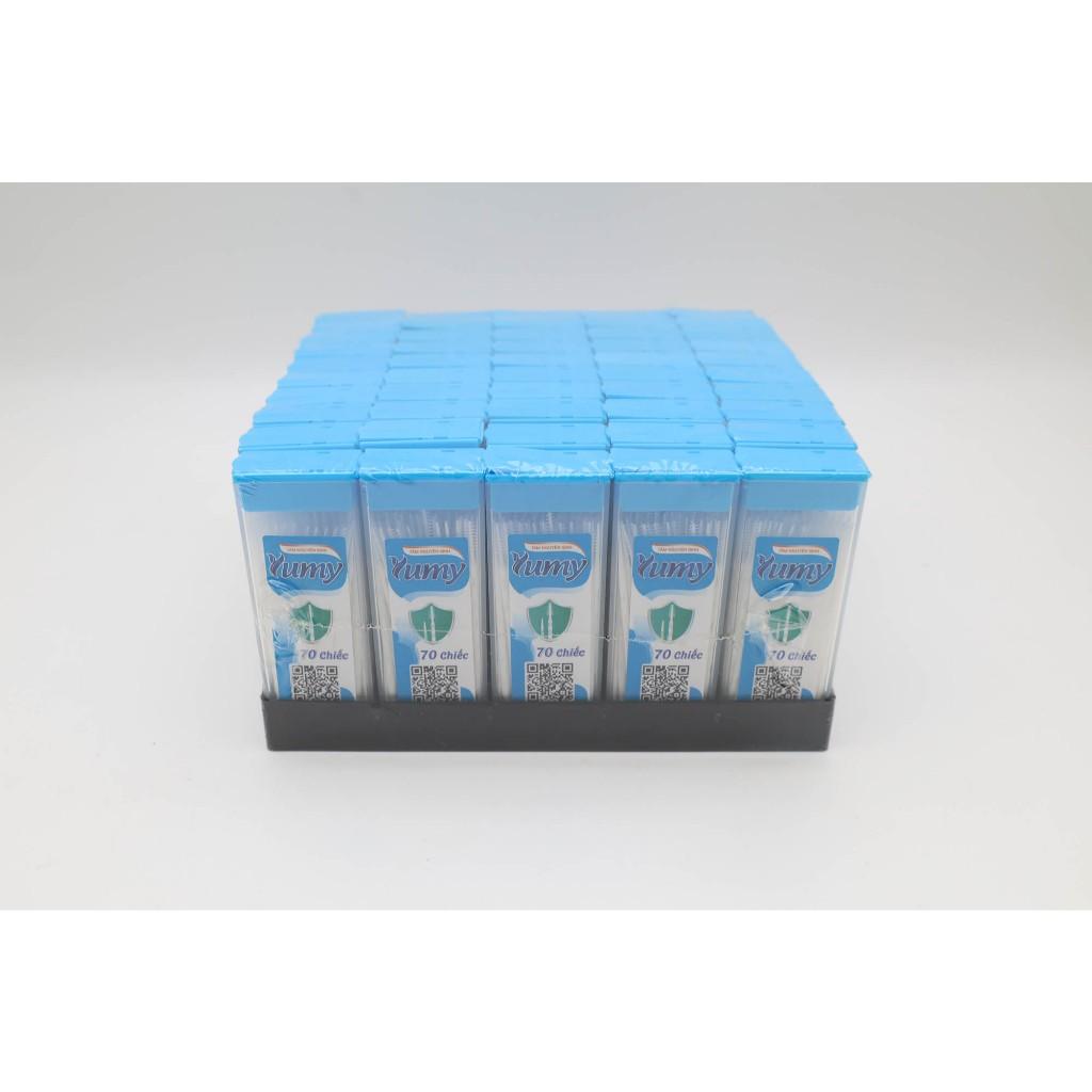 Tăm Chỉ Nha Khoa Hộp Chữ Nhật YUMY Size Z – Combo Lố 50 Hộp x 70 Cây (TN11-124), Chỉ Mịn, Không Bung