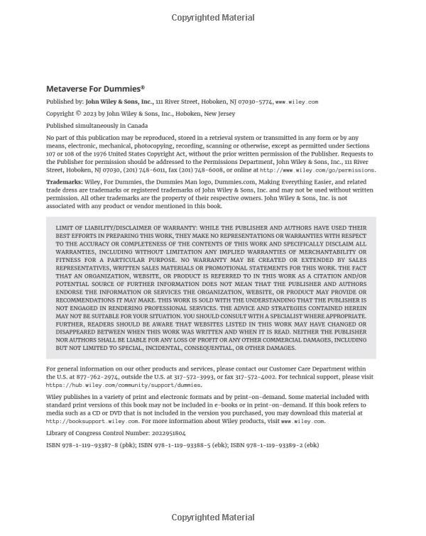 Sách ngoại văn: Metaverse For Dummies