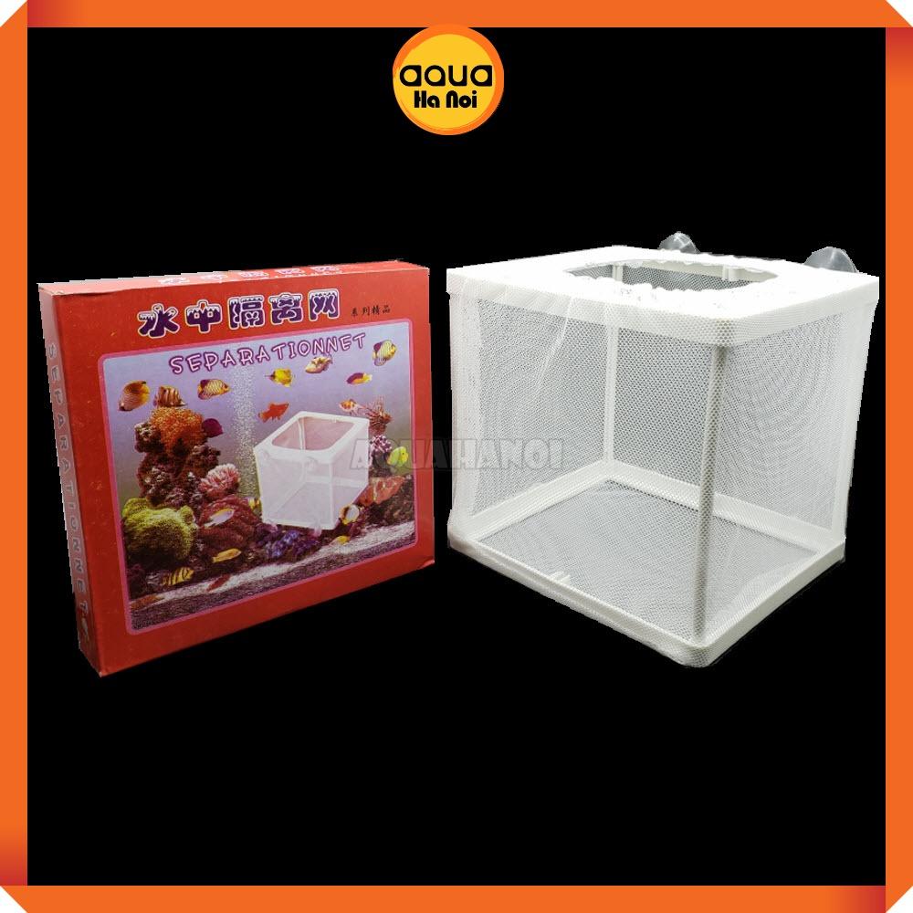 Lồng dưỡng cá - Lồng tách cá tép đẻ - Bảo vệ cá con không bị ăn - Vải lưới 16x14,5x15x5cm