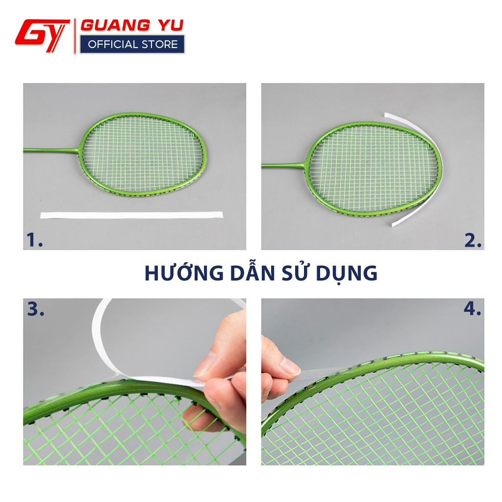 Miếng Dán Bảo Vệ Đầu Vợt Cầu Lông GUANGYU, Bảo Vệ Viền Vợt Tăng Độ Bền Cho Vợt