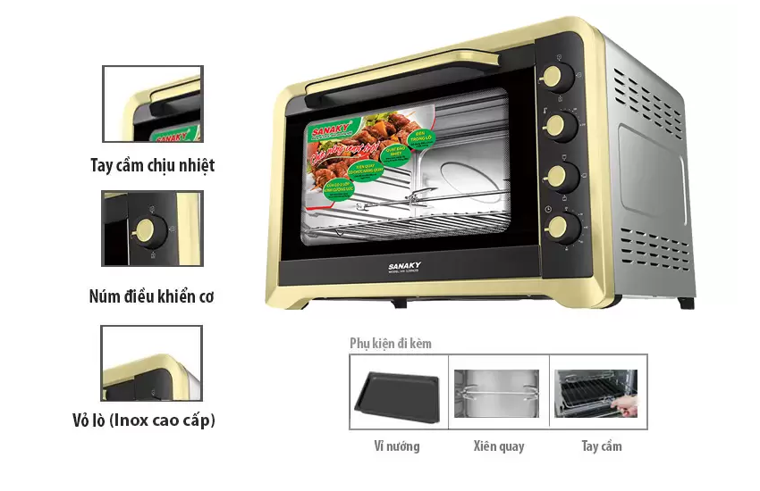 Lò nướng Sanaky VH-129N2D - Hàng Chính Hãng - Chỉ Giao Hồ Chí Minh