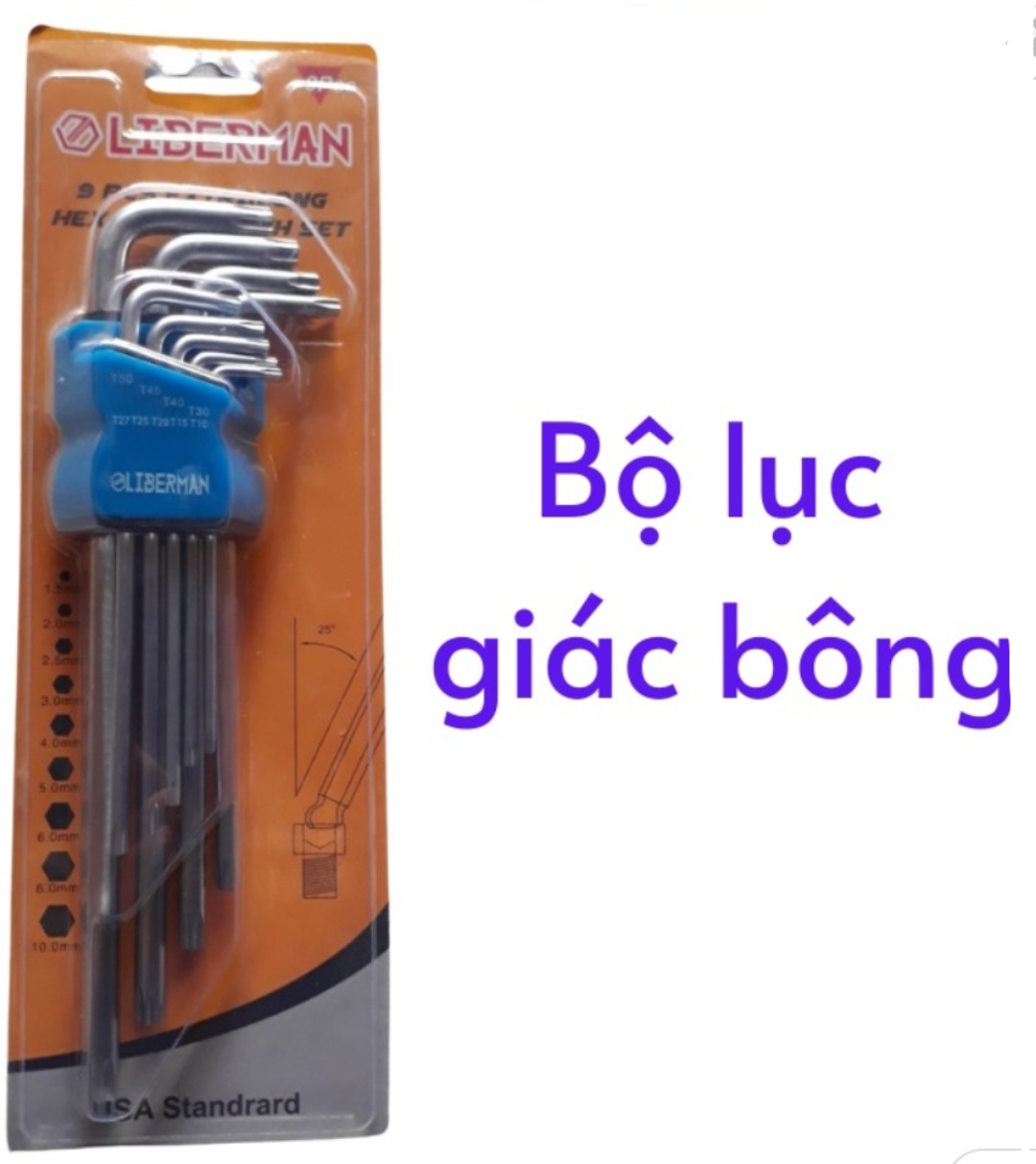 Bộ Lục Giác  Đầu Bi -  Đầu Bông ( 9 Món)