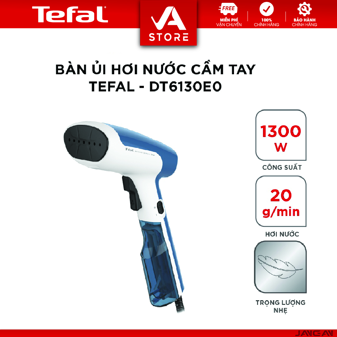 Bàn ủi hơi nước cầm tay tiện lợi Tefal DT6130E0 - 1300W - BH 2 năm - Hàng Chính Hãng