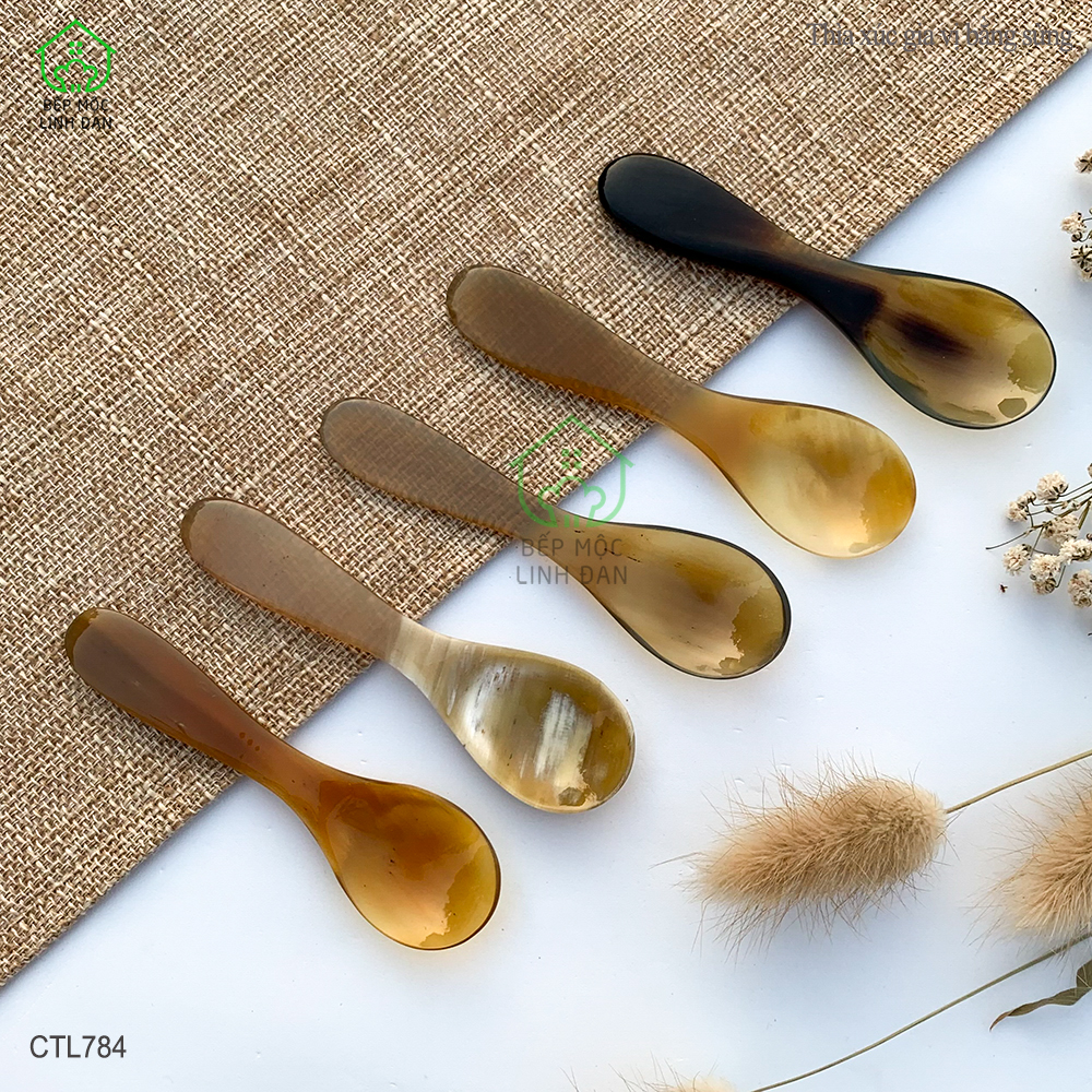 Muỗng Xúc Gia Vị Đồ Khô Bằng Sừng HAHANCO - 01 Chiếc Size 10cm [CTL784]