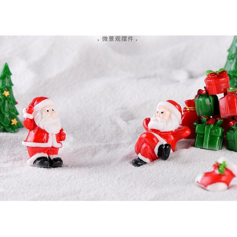 Mô hình Các loại ông già Noel trang trí tiểu cảnh Giáng Sinh, Xmas terrarium quà tặng trang trí